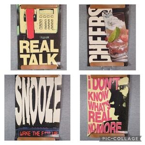 Various (4 pcs) Big Font Theme Posters